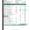 editable template, Costa Rica Banco Lafise bank statement Excel and PDF template