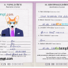 FREE editable template, Czech Republic dog (animal, pet) passport PSD template, completely editable