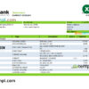 editable template, Czechia Air bank statement Excel and PDF template