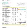 editable template, Czechia Equabank bank statement Excel and PDF template