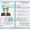 FREE editable template, Denmark cat (animal, pet) passport PSD template, completely editable