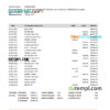 editable template, Ecuador Banco del Austro bank statement Excel and PDF template