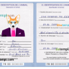 FREE editable template, France dog (animal, pet) passport PSD template, completely editable