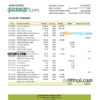 editable template, Gambia Arab Gambian Islamic bank statement Excel and PDF template