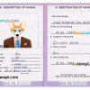 FREE editable template, Ghana dog (animal, pet) passport PSD template, fully editable