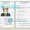 FREE editable template, Haiti cat (animal, pet) passport PSD template, completely editable