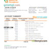 editable template, Honduras Banco de Occidente statement Excel and PDF template