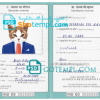 FREE editable template, India cat (animal, pet) passport PSD template, completely editable