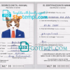 FREE editable template, Malta cat (animal, pet) passport PSD template, completely editable