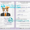 FREE editable template, Moldova cat (animal, pet) passport PSD template, completely editable