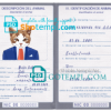 FREE editable template, Nicaragua cat (animal, pet) passport PSD template, fully editable