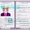 FREE editable template, Rwanda cat (animal, pet) passport PSD template, fully editable