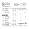 editable template, Salvador Banco Central de Reserva of El Salvador bank statement Excel and PDF template