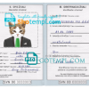 FREE editable template, Slovenia cat (animal, pet) passport PSD template, fully editable