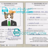 FREE editable template, Sweden cat (animal, pet) passport PSD template, completely editable