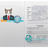 FREE editable template, Tajikistan cat (animal, pet) passport PSD template, fully editable