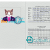 FREE editable template, Turkmenistan cat (animal, pet) passport PSD template, fully editable