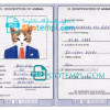 FREE editable template, United Kingdom cat (animal, pet) passport PSD template, fully editable