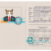 FREE editable template, Uzbekistan cat (animal, pet) passport PSD template, fully editable