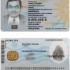 editable template, Uruguay ID card PSD template, completely editable