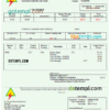 editable template, Saint Vincent and the Grenadines St. Vincent Electricity Services Limited utility bill Word and PDF template