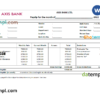 editable template, India financial company employee sheet template in Word and PDF format