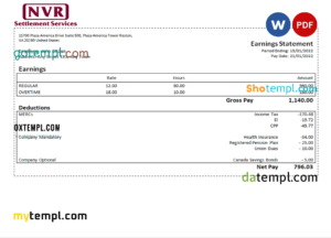 editable template, USA construction company employee sheet template in Word and PDF format