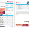 editable template, Australia Bendigo bank statement Word and PDF template, 2 pages