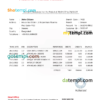 editable template, Bangladesh Trust bank statement Word and PDF template