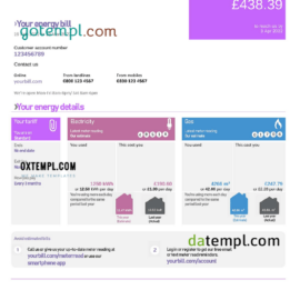 editable template, # capitol imact universal multipurpose utility bill, Word and PDF template