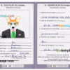 FREE editable template, Guinea-Bissau dog (animal, pet) passport PSD template, fully editable