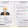 FREE editable template, Iceland dog (animal, pet) passport PSD template, fully editable