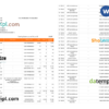 editable template, India The Bank of Punjab (BOP) account statement Word and PDF template, 3 pages