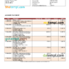editable template, India IndusInd bank statement, Word and PDF template