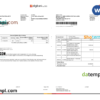 editable template, Indonesia DBS Digibank statement, Word and PDF template, 2 pages