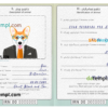 FREE editable template, Iran dog (animal, pet) passport PSD template, fully editable