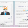 FREE editable template, Israel dog (animal, pet) passport PSD template, completely editable