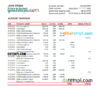 editable template, Italy Unicredit bank statement Excel and PDF template