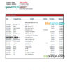 editable template, Jamaica Scotiabank bank statement Excel and PDF template