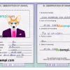 FREE editable template, Kiribati dog (animal, pet) passport PSD template, fully editable