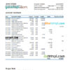 editable template, Kuwait Burgan bank statement Excel and PDF template