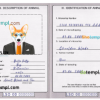 FREE editable template, Lesotho dog (animal, pet) passport PSD template, completely editable