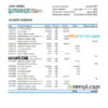 editable template, Liberia Access Bank statement Excel and PDF template