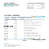 editable template, Madagascar Acces Banque statement Excel and PDF template