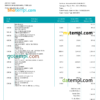 editable template, Malaysia BSN bank account statement (penyata akaun), Word and PDF template (in English and in Malay languages)
