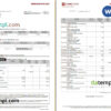 editable template, Malaysia CIMB bank statement Word and PDF template, 2 pages