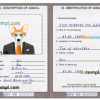 FREE editable template, Maldives dog (animal, pet) passport PSD template, fully editable