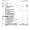 editable template, Mali Banque Atlantiaque bank statement Excel and PDF template