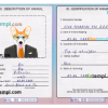 FREE editable template, Marshall Islands dog (animal, pet) passport PSD template, fully editable