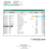 editable template, Nauru Bank of Nauru bank statement Excel and PDF template